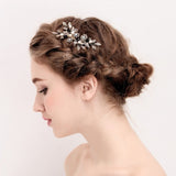 C181. vintage bronze hair comb, hairpins, made with freshwater pearl, bridal hairpiece for wedding or prom