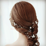 extra long boho Hair Vine, Wedding bridal pearl Hair Vine, bridal hair vine Decoration, Wedding bridal Headpiece