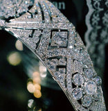 Meghan tiara, luxury royal crown, rhinestone wedding tiara crown