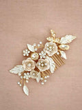rose gold hair comb boho hairpiece weding bride hair accessory