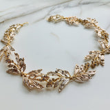 Blush pink rose gold wedding hair vine hair accessories Bridal hair accessories Blush pink hair pieces-Rose gold bridal head pieces