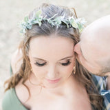 Wedding Flower Girl Crown hairpiece , bridesmaids Leaf Crown, leaf wreath, flower wreath for Wedding, Bridesmaids, Flower girl, Prom