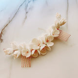 C143. ivory clay flower hairpiece for bride