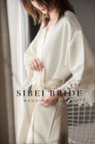 R150. Maison | luxe satin bridal robe from RUOLAI collection designed by Green Alaska