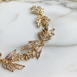 Blush pink rose gold wedding hair vine hair accessories Bridal hair accessories Blush pink hair pieces-Rose gold bridal head pieces