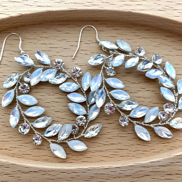 boho wedding bridal opal moonstone earrings, boho wedding opal earrings, boho bridesmaid earrings, boho bridal accessories