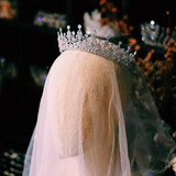 baroque bridal crown, elegant wedding tiara, royal tiara replica, royal queen crown, bridal tiara. zircon tiara.