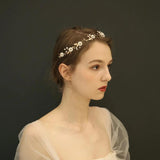 boho clay floras bridal hairpiece for weddings, daisy flower hairpiece headband, white floras hair vine