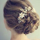 chrysanthemum floral hairpins set boho clay floras bridal hairpiece for weddings, daisy flower hairpiece , white florals hair vine