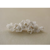 Clay Flower Hairpiece gold Silver Floral Hair clip Small Ivory Flower Hair Accessories Boho Hairpins White Flower Headpiece