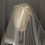 pearl hairpiece headband tiara for bride elegant hairpiece royal bride 