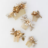 vintage brass hair combs headband bridal hairpiece, boho romantic brass hairpiece