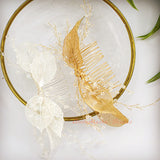 boho leaf hair comb for bride, Boho Wedding Hairpiece by Green Alaska