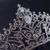 luxury rhinestone wedding tiara, bridal wedding tiara crown, bridal headpiece, bridal tiara, princess crown
