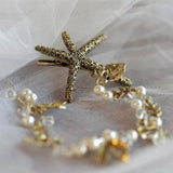 Vintage brass starfish hair vine hair clip, Starfish headpiece Beach wedding hair accessories , Mermaid hairpiece Beach headpiece