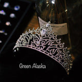 luxury rhinestone wedding tiara, bridal wedding tiara crown, bridal headpiece, bridal tiara, princess crown