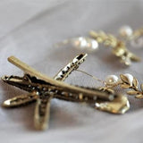Vintage brass starfish hair vine hair clip, Starfish headpiece Beach wedding hair accessories , Mermaid hairpiece Beach headpiece