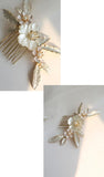 C157. rose gold blush pink hairpiece, elegant simple bridal headpiece