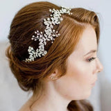 Boho Wedding Bridal Rhinestone hair vine hairpiece hair band, Hair Vine, Hair Wreath, Wedding Pearl Hair Vine, Wedding bridal Headpiece