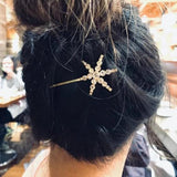 Crystal rhinestone Star celestial Hair Pins hair clips, boho bridal hair pins, gold and silver Crystal star hair accessories