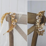 bridal crown bridal tiara headpiece, gold brass bridal wedding tiara crown, vintage inspired bridal headpiece, bridal tiara, princess crown