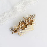 vintage brass hair combs headband bridal hairpiece, boho romantic brass hairpiece