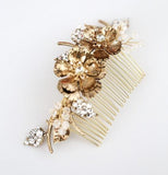 vintage brass hair combs headband bridal hairpiece, boho romantic brass hairpiece