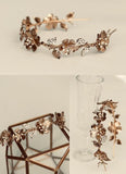 vintage brass hair combs headband bridal hairpiece, boho romantic brass hairpiece