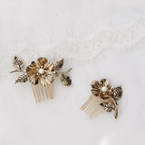 vintage brass hair combs headband bridal hairpiece, boho romantic brass hairpiece
