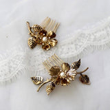 vintage brass hair combs headband bridal hairpiece, boho romantic brass hairpiece