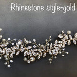 Boho Wedding Bridal Rhinestone hair vine hairpiece hair band, Hair Vine, Hair Wreath, Wedding Pearl Hair Vine, Wedding bridal Headpiece