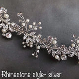 Boho Wedding Bridal Rhinestone hair vine hairpiece hair band, Hair Vine, Hair Wreath, Wedding Pearl Hair Vine, Wedding bridal Headpiece