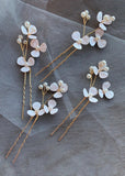 white little flower bridal hairpiece hair vine hair pins, vintage roman headpiece hair vine, boho florets hair vine, bride bridesmaid wedding hair pins