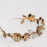 vintage brass hair combs headband bridal hairpiece, boho romantic brass hairpiece