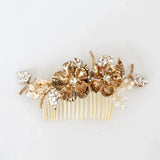 vintage brass hair combs headband bridal hairpiece, boho romantic brass hairpiece