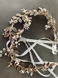 wedding bridal Hair Vine, freshwater pearl and rhinestone hairpiece Hair Wreath, Wedding Pearl Hair Vine, Wedding bridal Headpiece