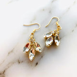 CRYSTAL BRIDAL EARRINGS, Wedding Earrings, Swarovski Bridal Earrings, Gold silver Wedding Jewelry, Crystal Cluster Droplet, Bridesmaids gift
