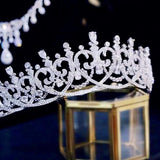 bridal tiara rhinestone crown tiara, european design, silver tiara，princess bridal wedding tiara crown, bridal headpiece