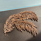 rose gold CRYSTAL feather hair comb hairpiece Wedding hair comb Bridal hair clip feather 1920's 30's hairpiece vintage hairpiece