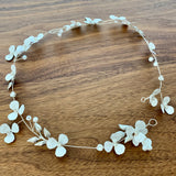 V194. white little flower bridal hairpiece hair vine hair pins