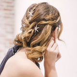 Crystal rhinestone Star celestial Hair Pins hair clips, boho bridal hair pins, gold and silver Crystal star hair accessories