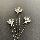 silver Crystal Hair Pins Bridal Hair Pins Wedding Hair Pins Silver Hair Pins Gold Hair Pins Bridal Bobby Pins Minimal Hair Pins Headpiece 