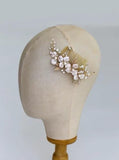 C192. white florals boho bridal hair comb and hairpins