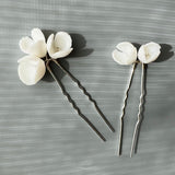 clay flora hairpins for bride for bridesmaids for wedding simple hair pins bridal hairpieces 