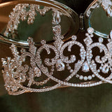 bridal tiara rhinestone crown tiara, european design, silver tiara，princess bridal wedding tiara crown, bridal headpiece