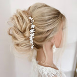Wedding IVORY white clay flower Hair Comb Flower Hairpiece Wedding Headpiece Clay Flower Hair Piece Bridal Hair Accessories