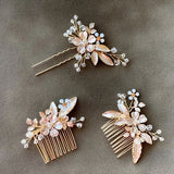rose gold hair pins and hair combs for bridal bridesmaid hair pins for wedding bride bridesmaid wedding event hair accessories