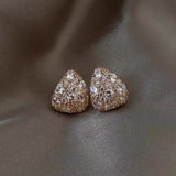E204 sparkling triangle rhinestone earrings