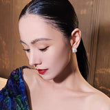 teardrop shape earrings sparkling rhinestone earrings bride gift for bridesmaids