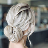 pearls headpiece for wedding bride, bridal pearl hair pins, pearl Headpiece, elegant pearl hair combs